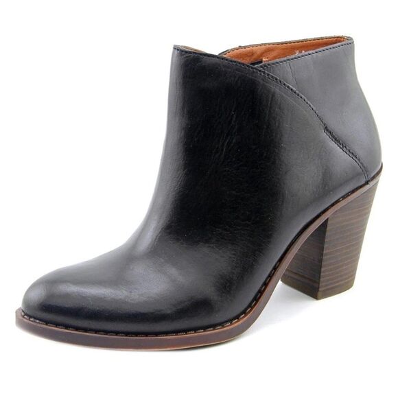 LUCKY BRAND Women's Black Eesa Leather Closed Toe Ankle Booties Size US 8.5 - Picture 1 of 8